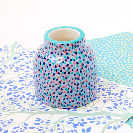 Mini Vase “Blue Rain”