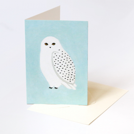 Mini Greeting Card “White Owl"