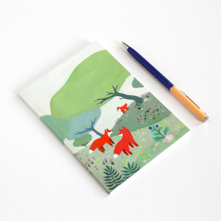Small Notebook - Foxes in the forest