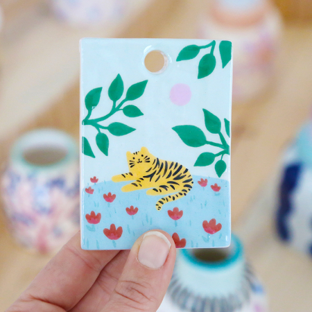 Mini tableau - Le Tigre couché 2