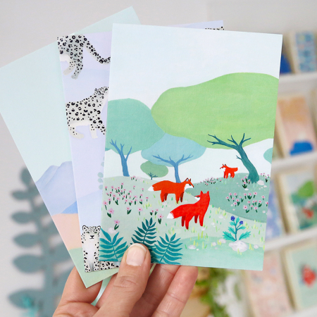 Greeting Card “Foxes in the... 2