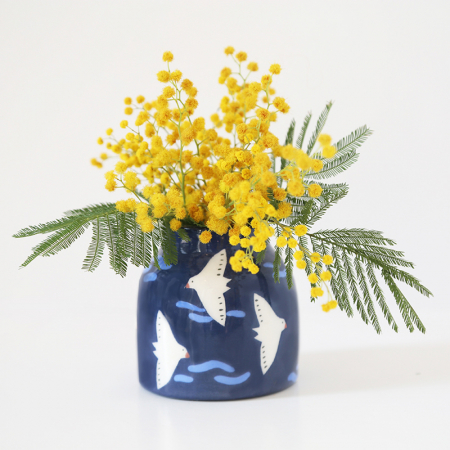 Mini Vase “Blue Migration”