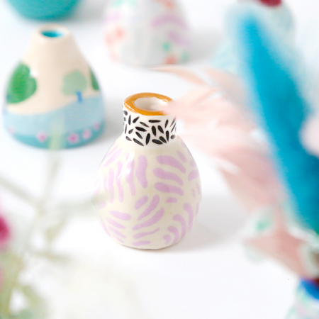 Mini Vase - Danse mauve