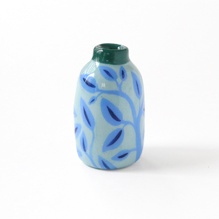 Mini Vase - Feuillages bleus 2