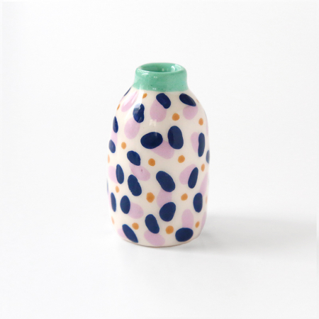 Mini Vase - Confettis mauves 2