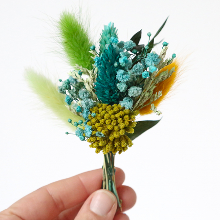 Mini bouquet - Green and blue