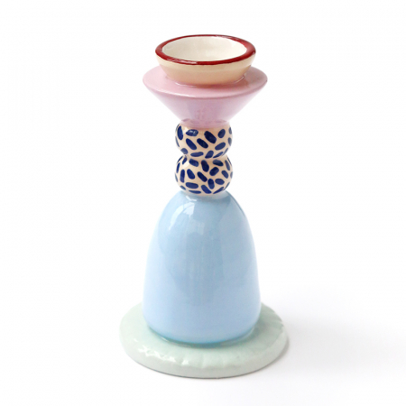 Candleholder - Ymwé - Blue and mauve