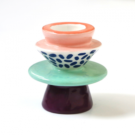 Candleholder - Taïwé - Purple, green...