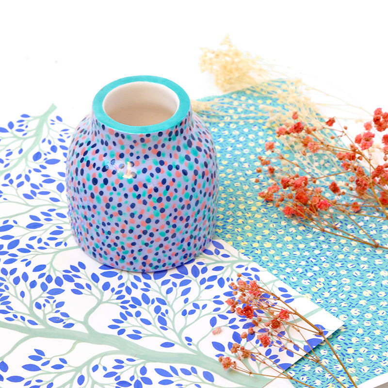 Small vase "Blue rain" 