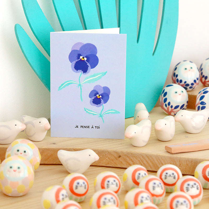 Mini Card "Je pense à toi" 