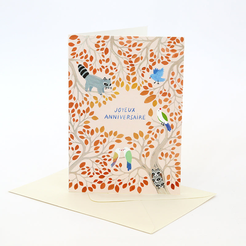 Carte "Joyeux anniversaire" - été indien