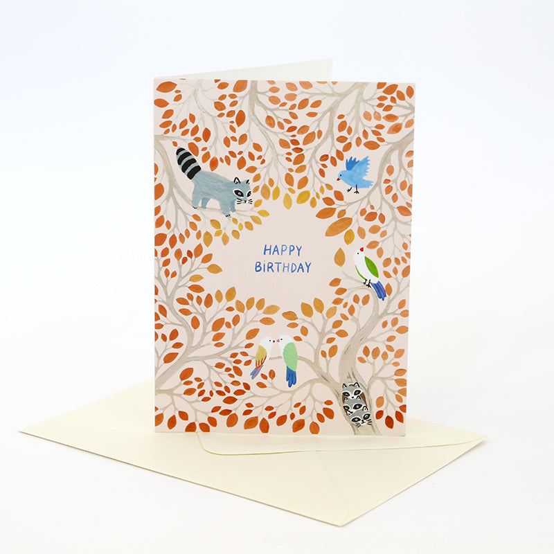 Carte "Happy Birthday" - été indien