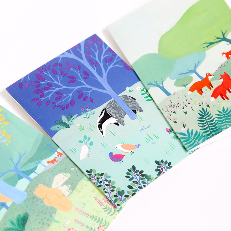 Lot de 3 cartes - Forêt