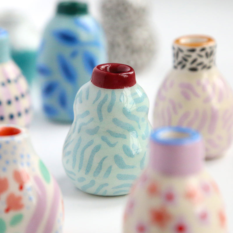 Mini Mama Vase - Aqua