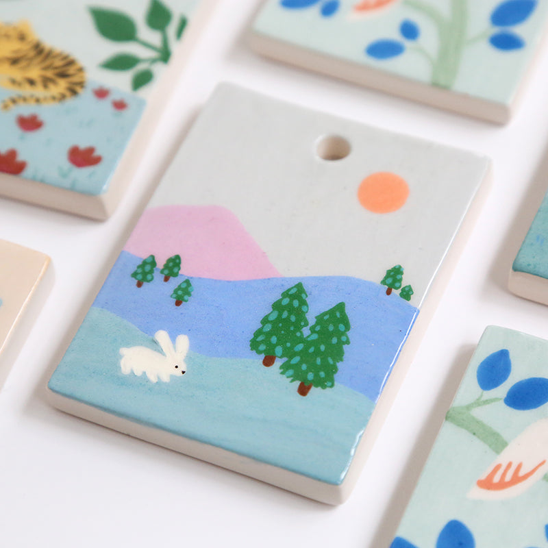 Mini painting - Bird in the leaves