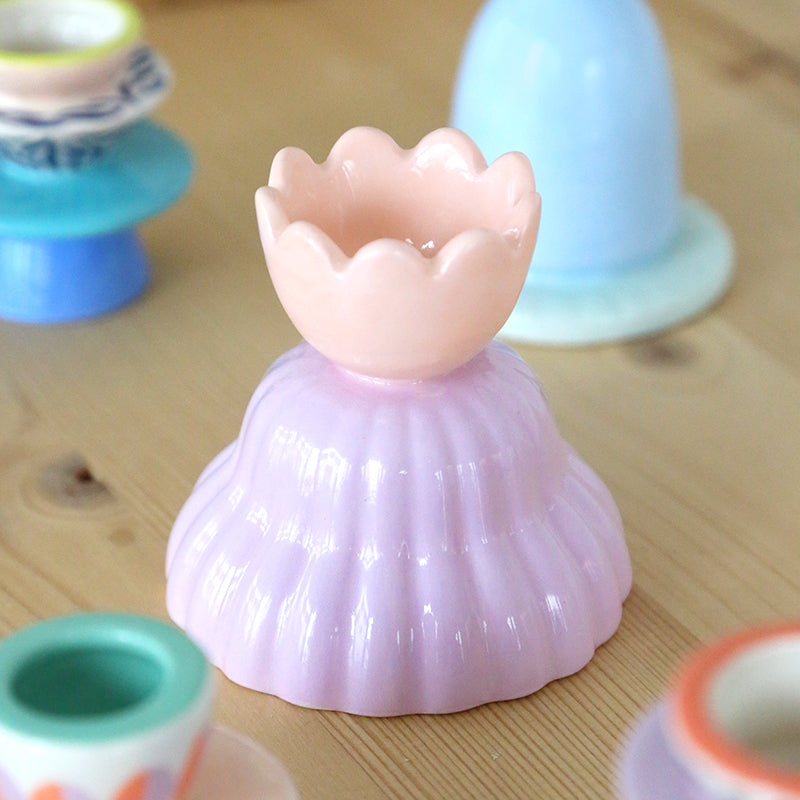 Candleholder - Oucha - Pink and mauve