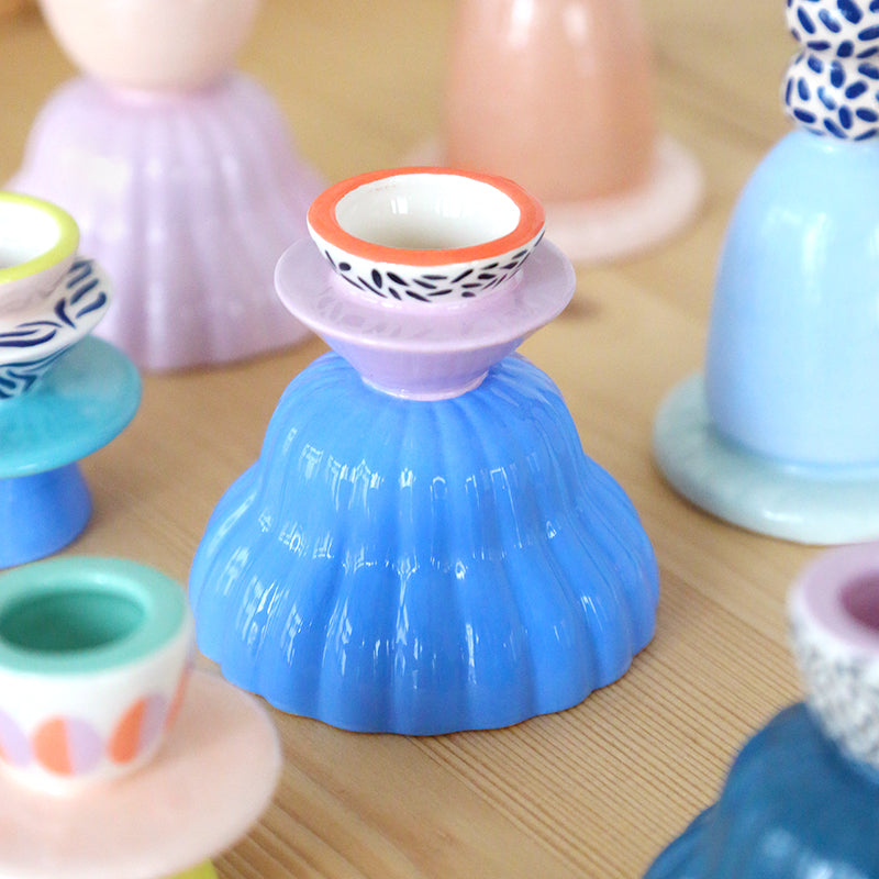 Candleholder - Ouwé - Blue