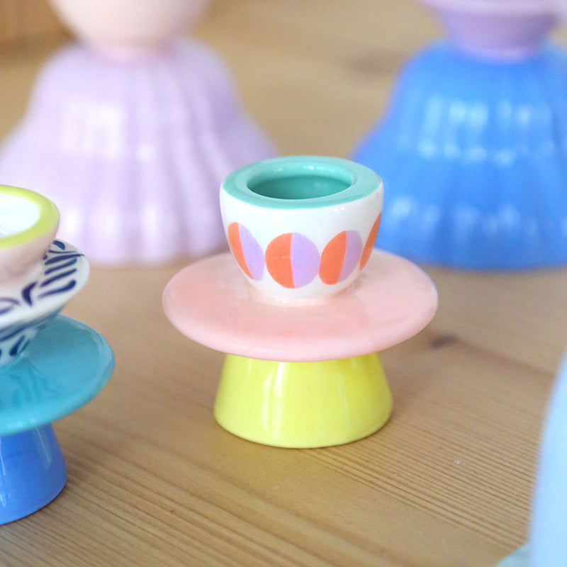 Candleholder - Taïmi - Pink and yellow