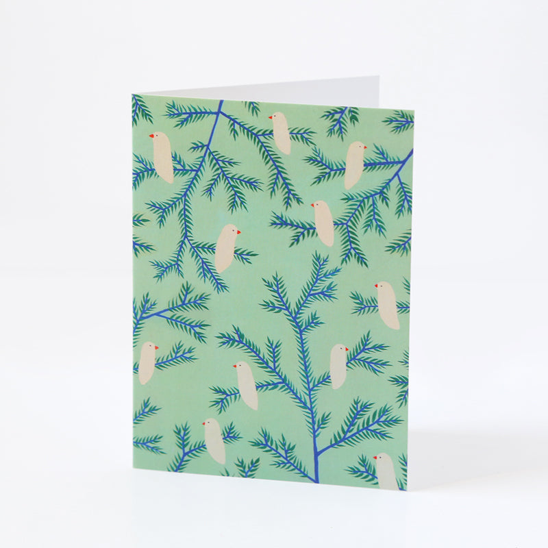 Card "Birds in the pines" 