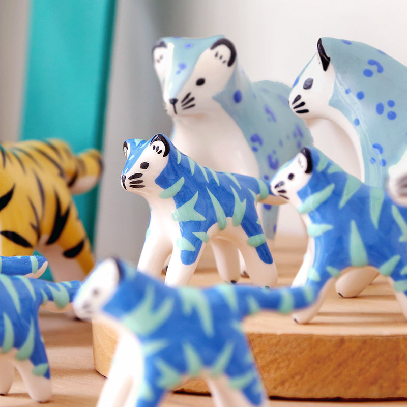 Mini blue and green tiger
