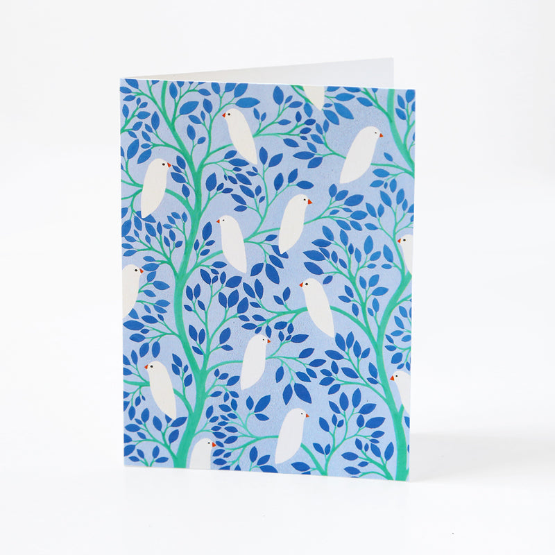 Card "Birds in the leaves" 