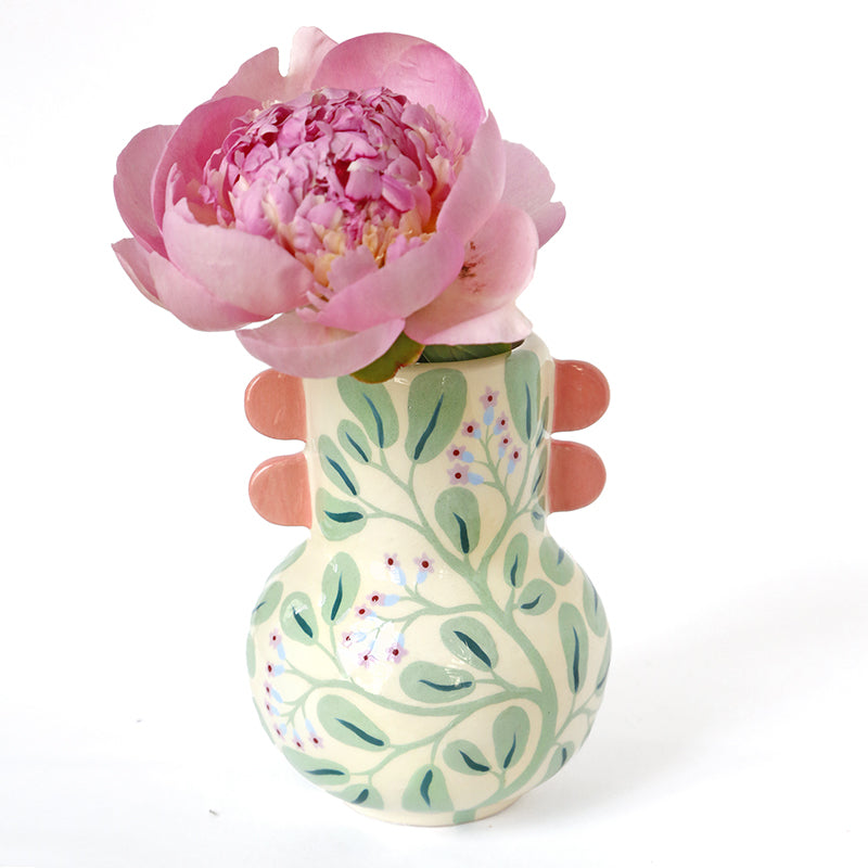 Vase à oreilles "Floraison"