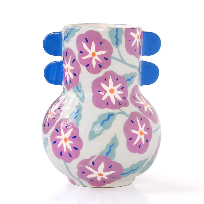 Vase with ears "Mauve Flowers"