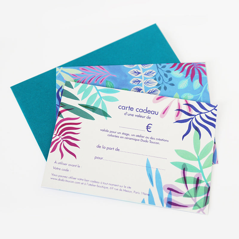 Bon cadeau - Pour offrir un stage ou des céramiques !