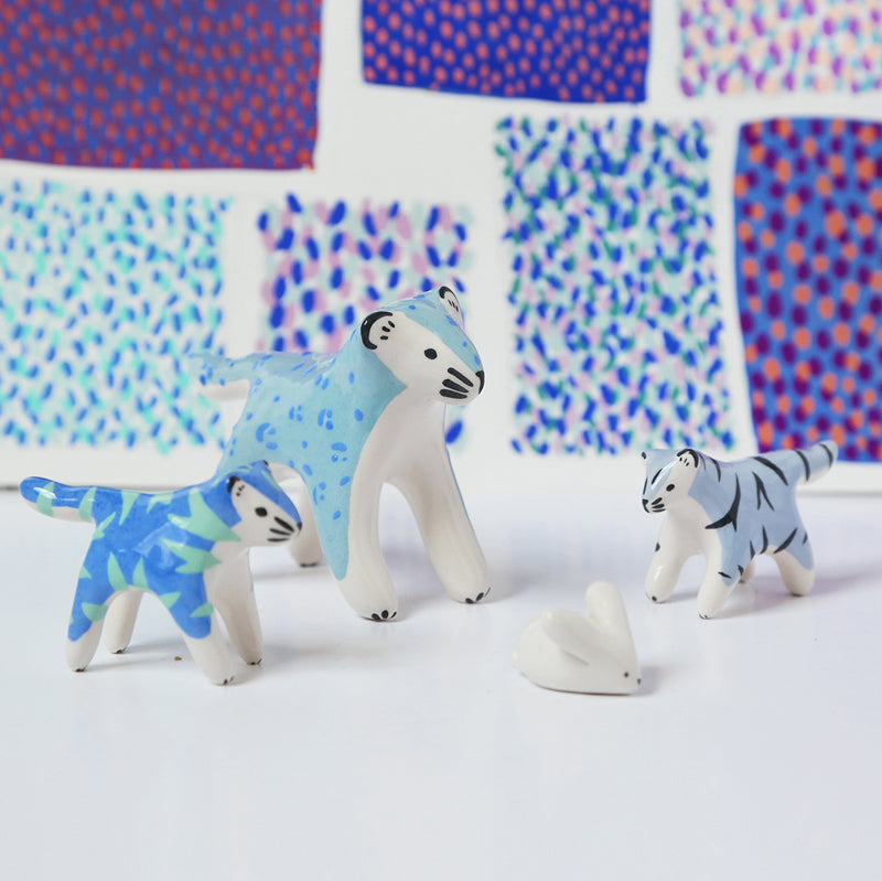 Mini tigre bleu et vert