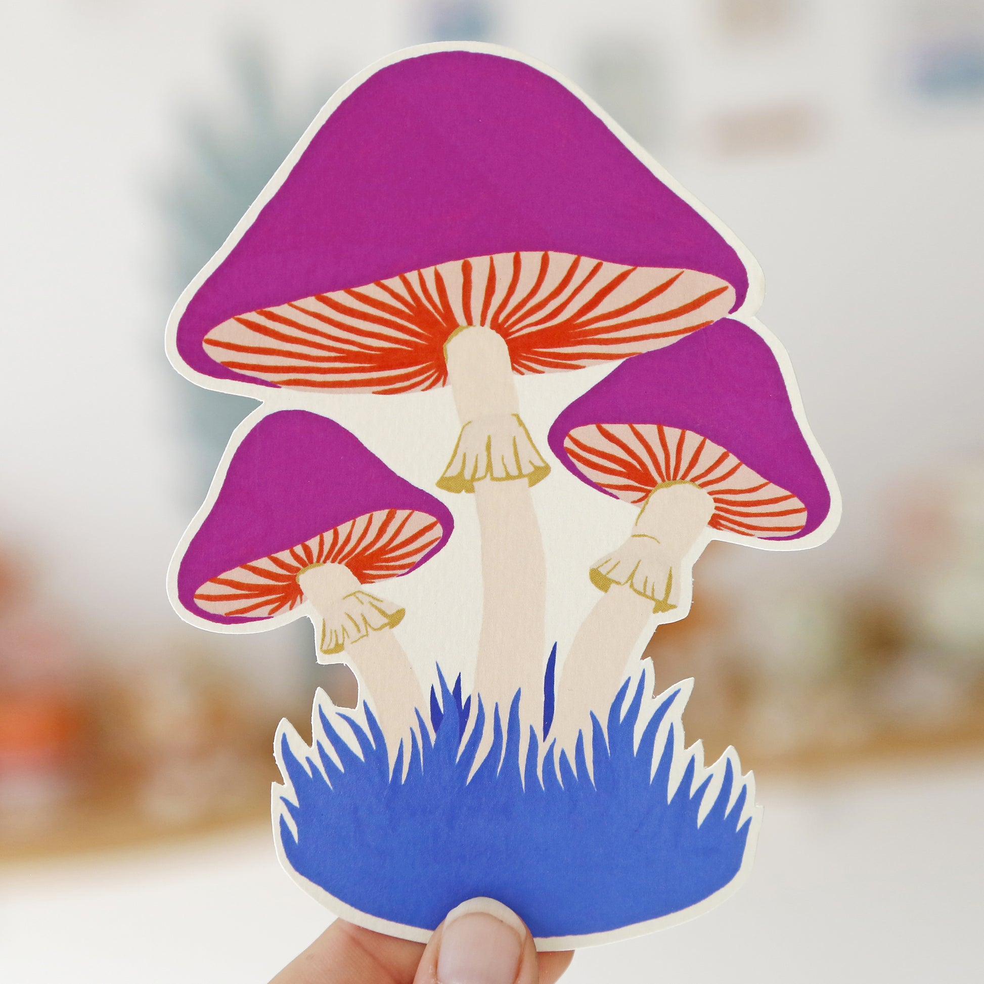 Carte découpée "Champignons"