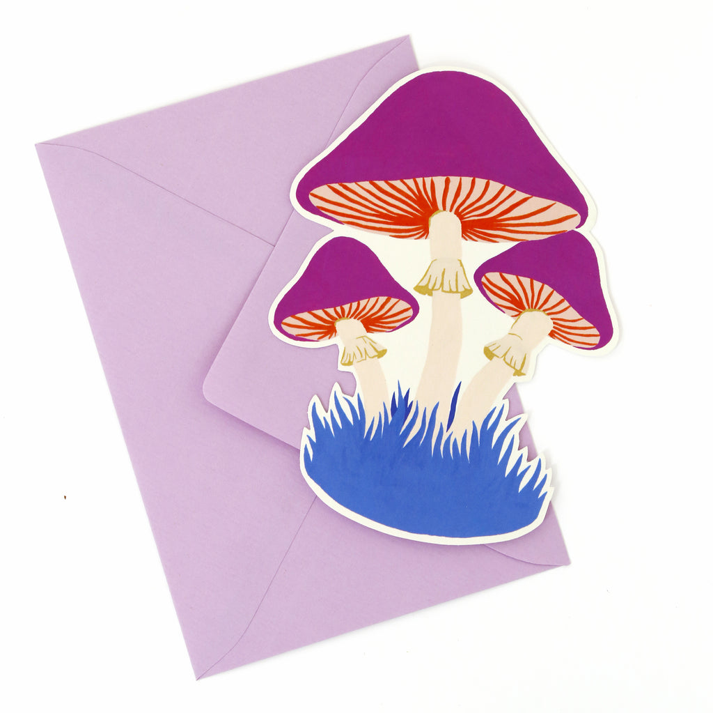 Carte découpée "Champignons"