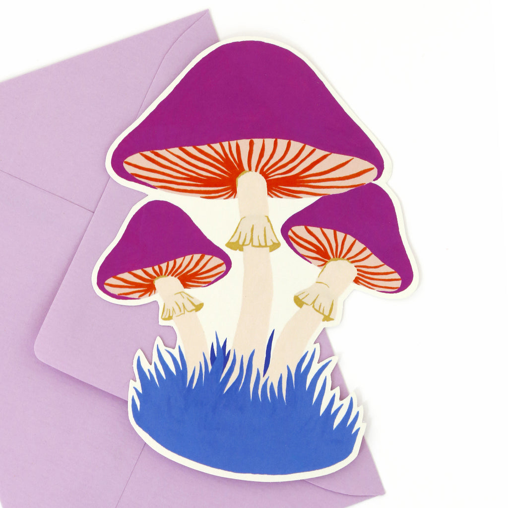 Carte découpée "Champignons"